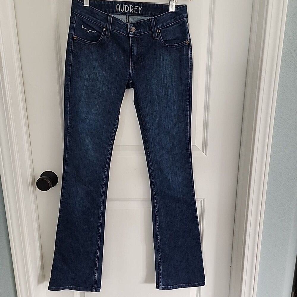 Kimes Ranch Audrey Jeans Womens Size 4 34 Blue Denim Dark Wash Bootcut USA